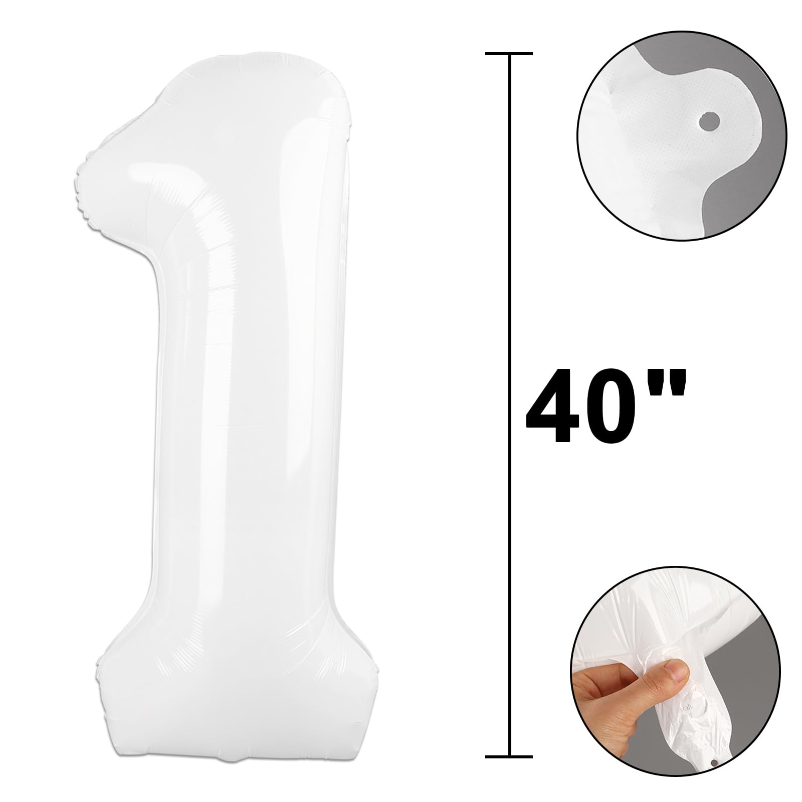Kelfuoya multiple color options for 40-inch number balloons to match themes.