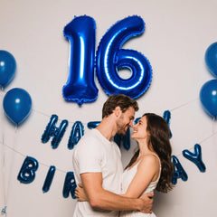 Kelfuoya mylar-foil 16-balloon navy blue offers durable, long-lasting decoration for indoor and outdoor events