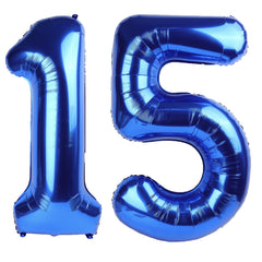 Kelfuoya navy blue 15 balloon wall display enhances birthday photo moments.