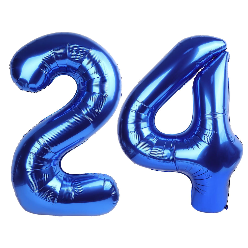 Kelfuoya navy blue 24 balloon ready to hang for birthdays and anniversaries