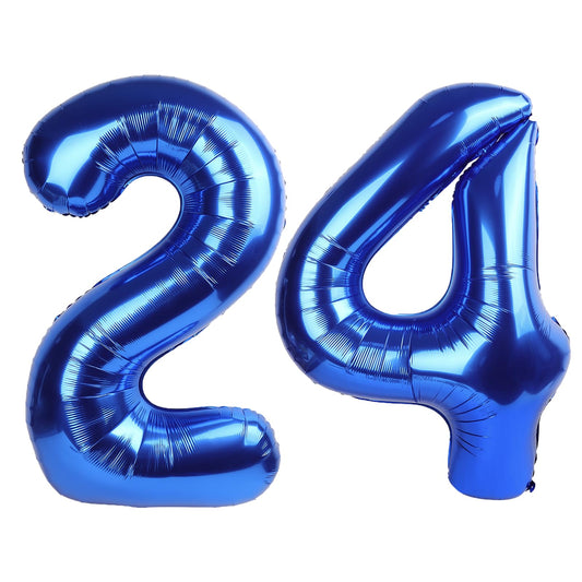 Kelfuoya navy blue 24 balloon ready to hang for birthdays and anniversaries