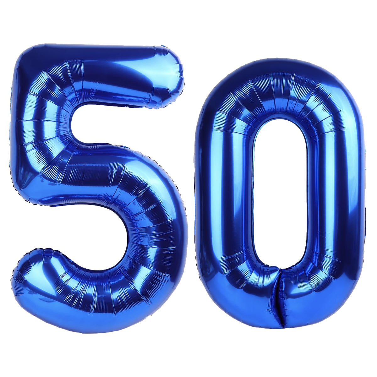 Kelfuoya navy-blue 40-inch number 50 balloon for stylish birthday decor.