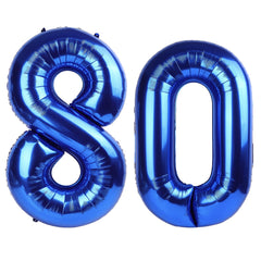 Kelfuoya navy blue 80-number balloon, ideal for birthdays and anniversaries