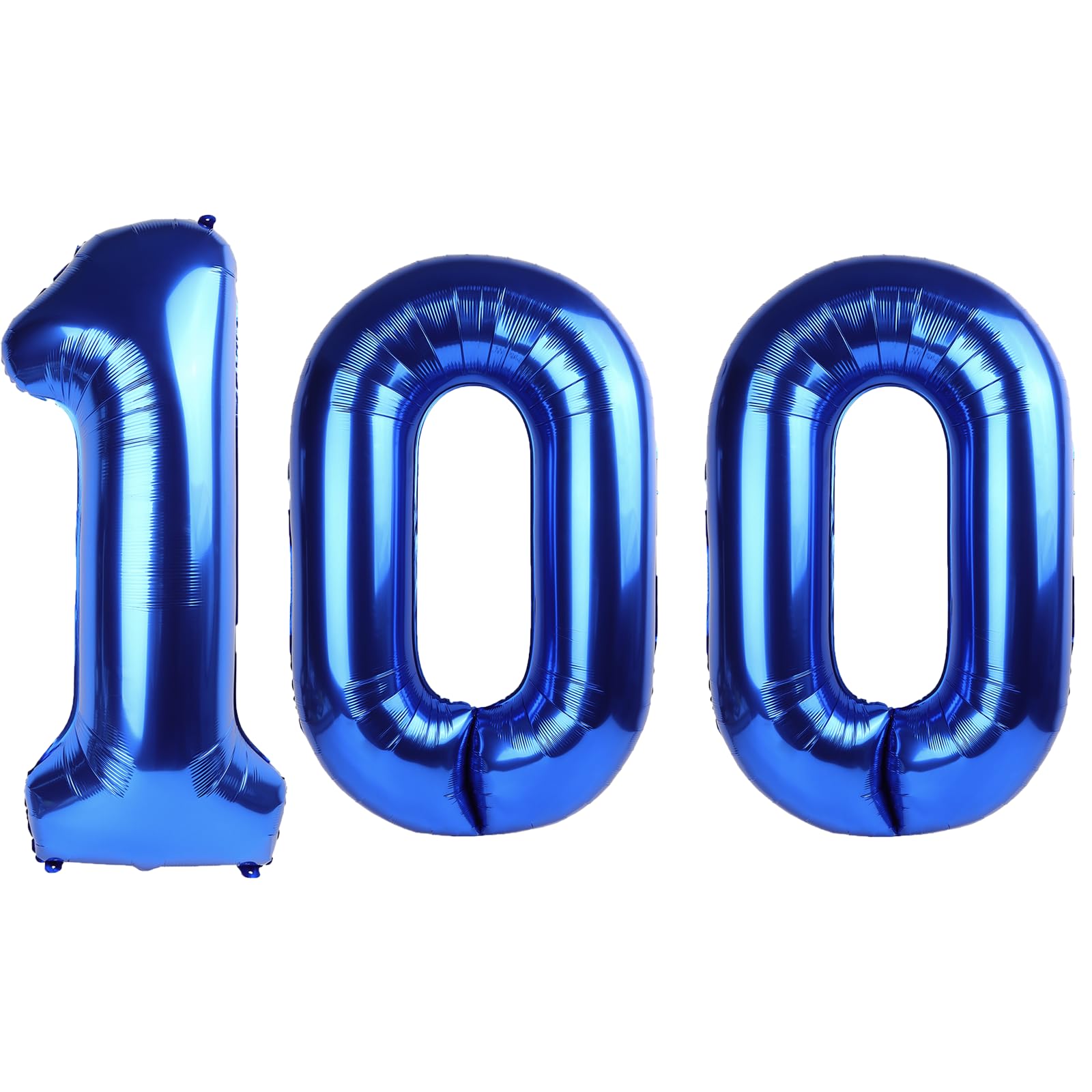 Kelfuoya navy blue 100 balloon wall display creates a bold milestone backdrop.