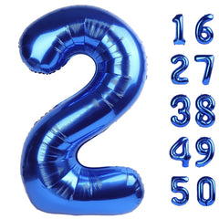 Kelfuoya navy blue 40-inch number 2 balloon for a photo backdrop