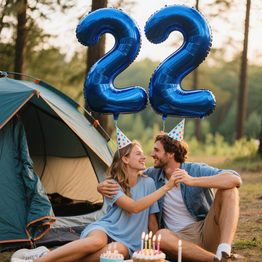 Kelfuoya number 22 balloon wedding backdrop with lights