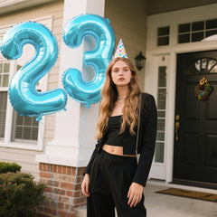 Kelfuoya number 23 balloon close-up material shows durable Mylar surface