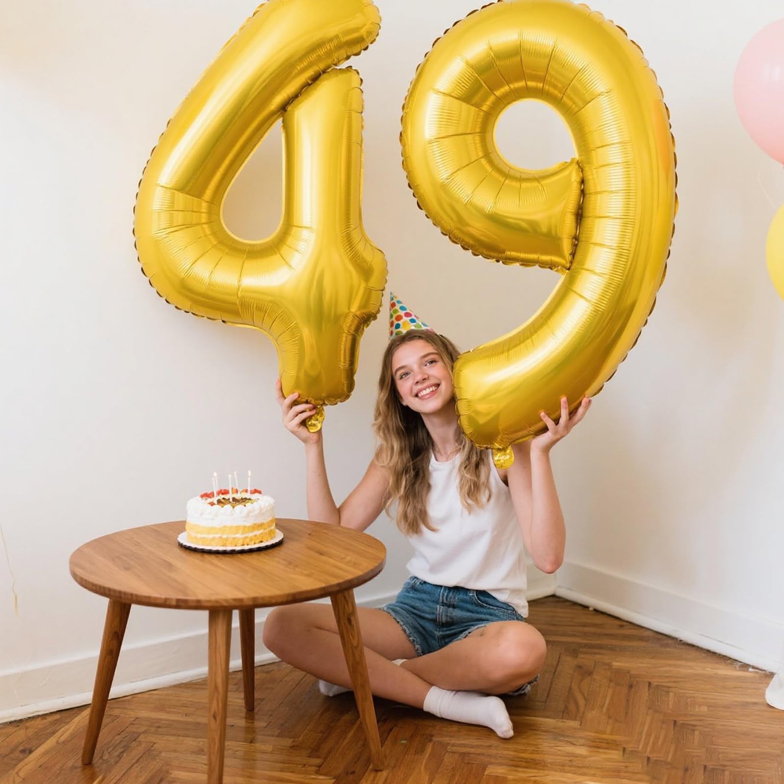 Kelfuoya gold number 4 balloon ideal for weddings.