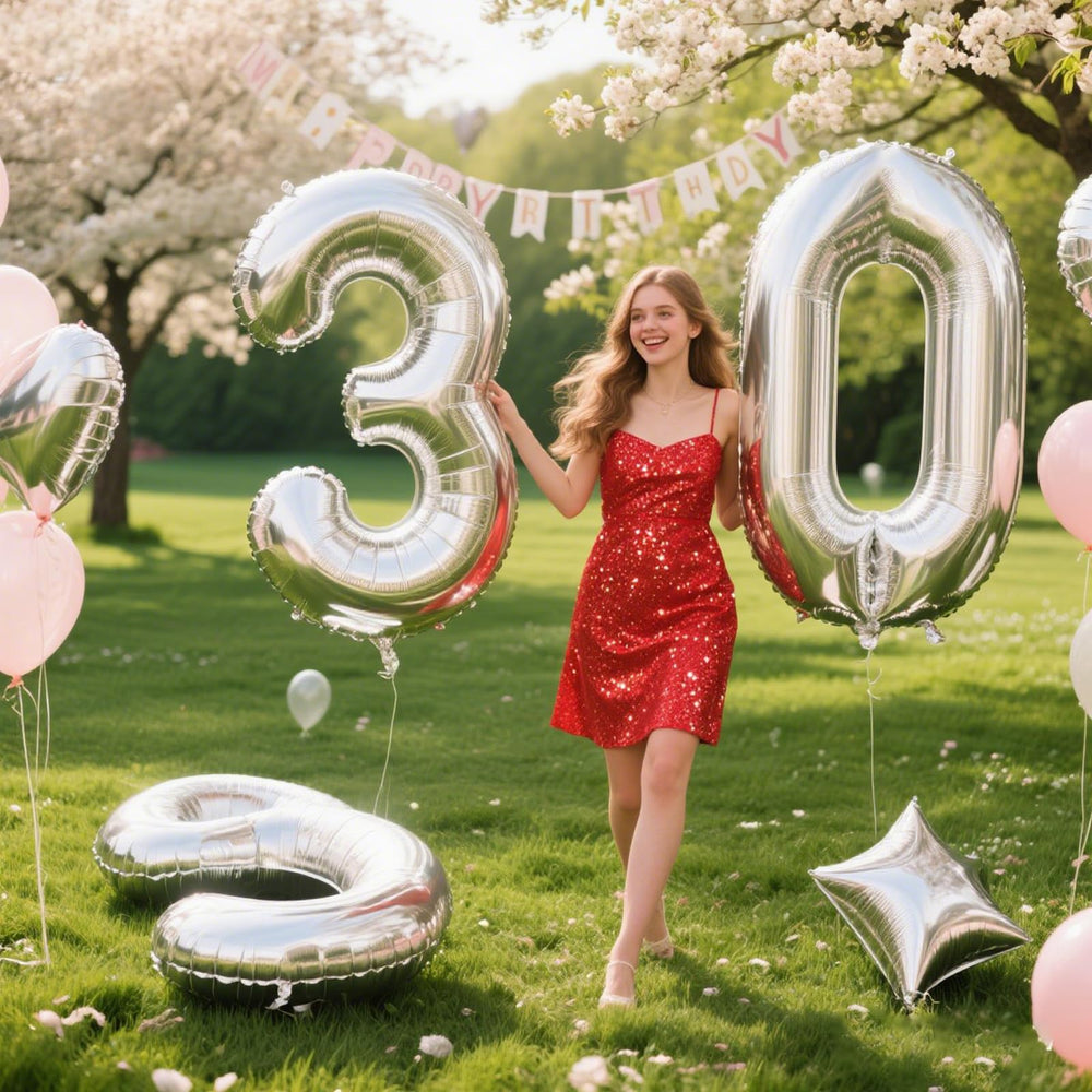 Kelfuoya number balloons multi-color options to match themes.