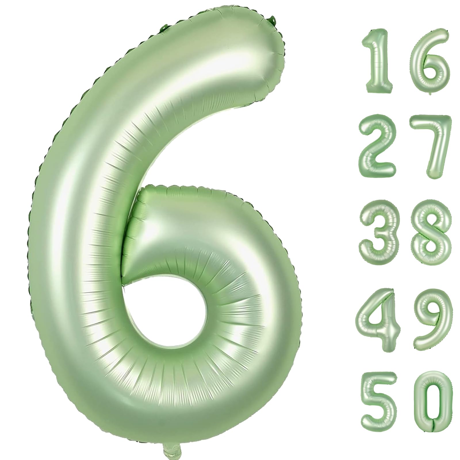 Kelfuoya olive-green 40-inch number balloon for bold party decor