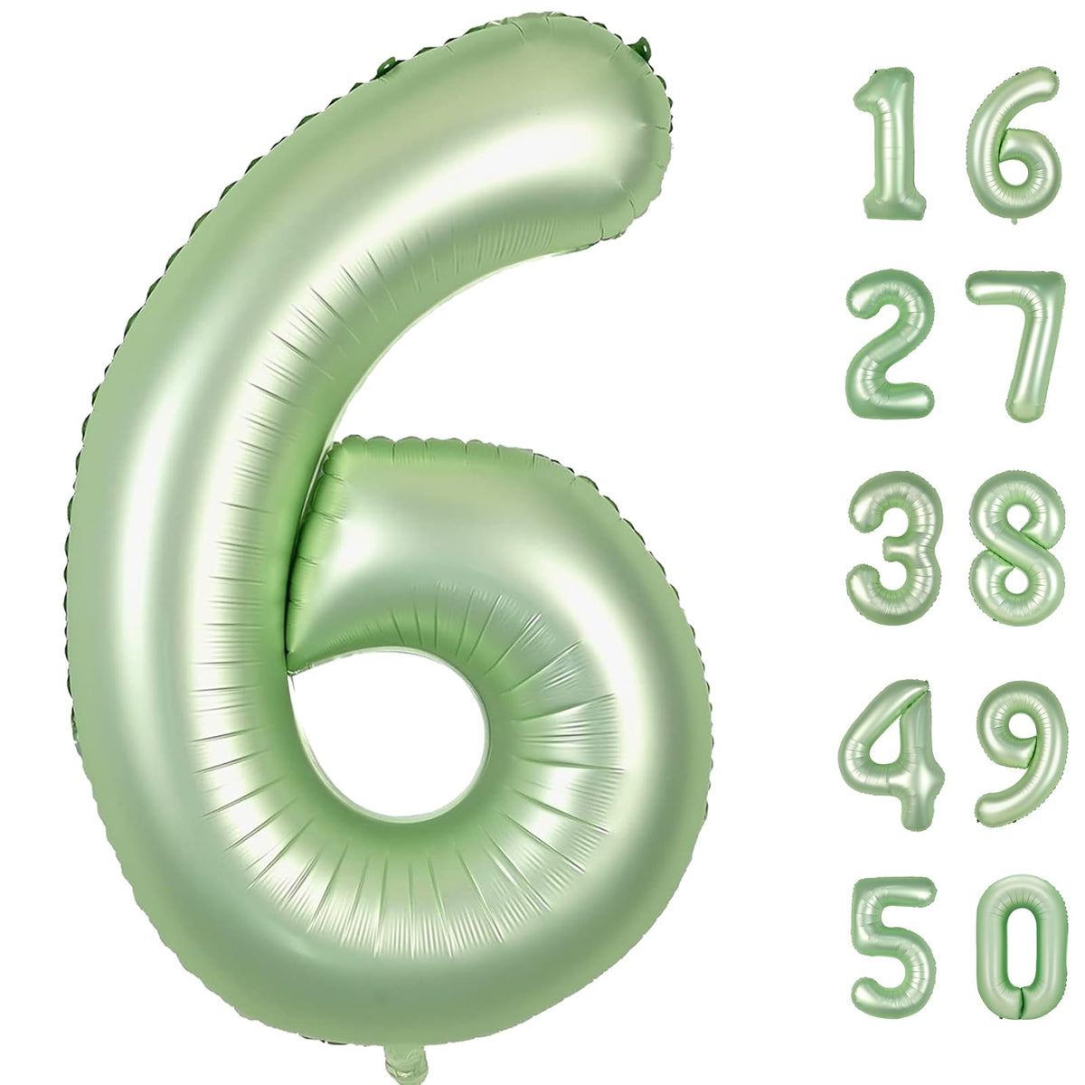 Kelfuoya olive-green 40-inch number balloon for bold party decor