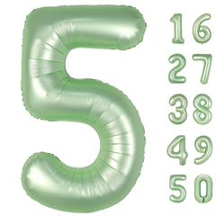 Kelfuoya olive green number 5 balloon 40in makes a bold party backdrop and photo moment.