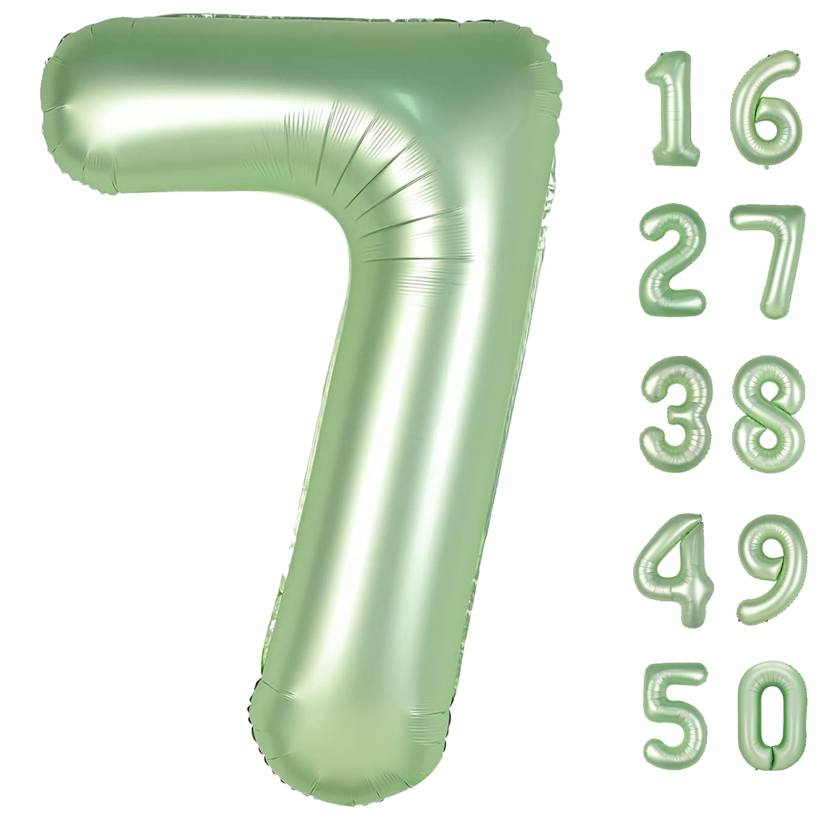Kelfuoya olive green number 7 balloon 40 inch backdrop for festive photos