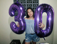Kelfuoya indoor-outdoor ready number 3 balloon for versatile celebrations