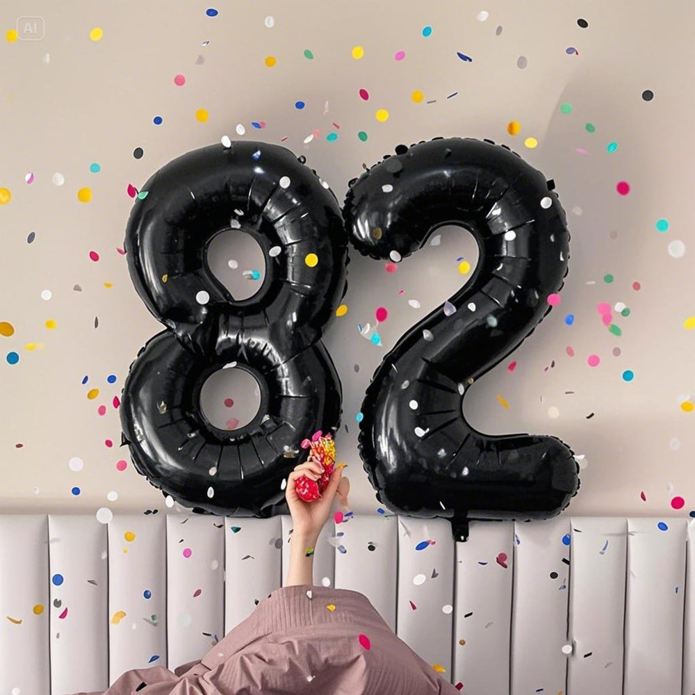Kelfuoya party decor for indoors or outdoors with number balloon.