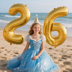 Kelfuoya party idea gold number 6 balloon for festive photos