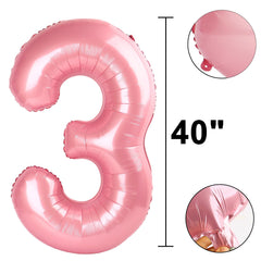 Kelfuoya pearlescent pink birthday decor adds festive vibe.