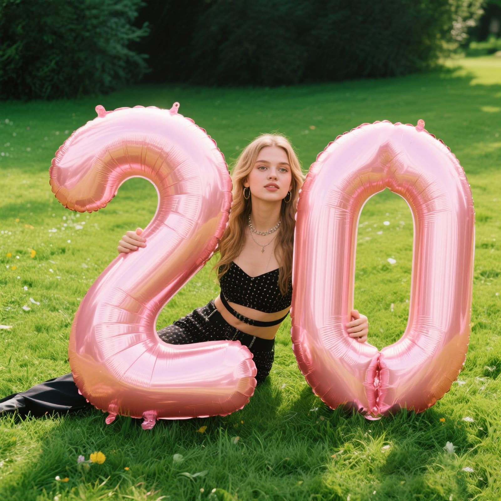 Kelfuoya pearlescent pink number 0 balloon on wall decor enhances celebrations