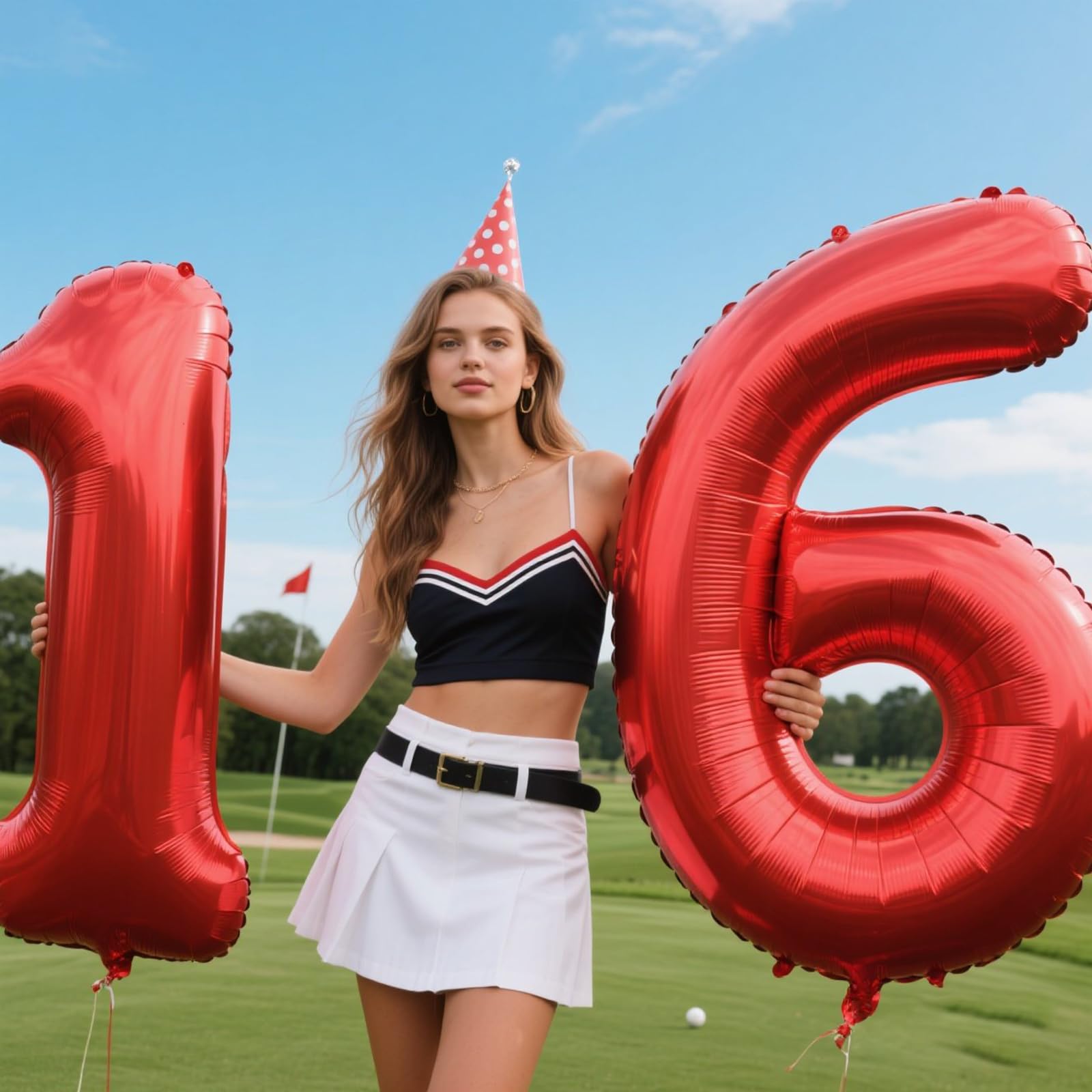 Kelfuoya red 6 balloon serves as a photo backdrop for memorable shots.