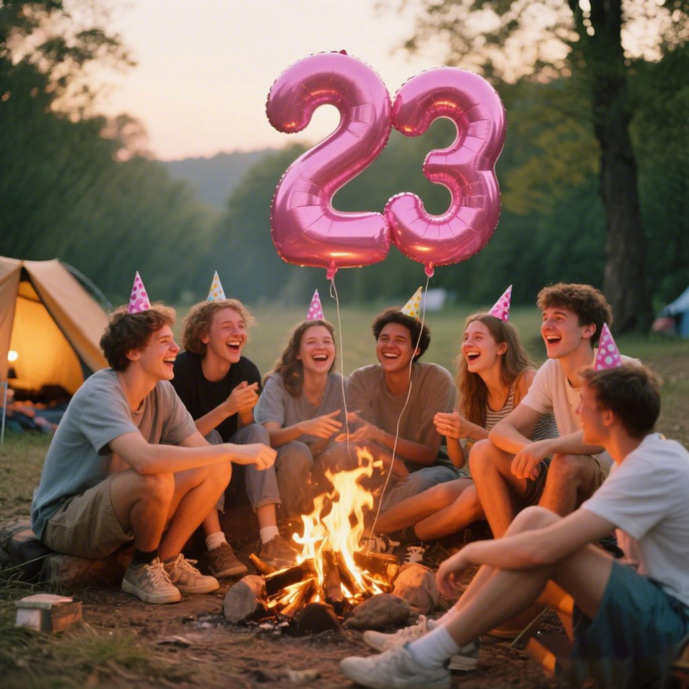 Kelfuoya pink 23 balloon birthday decoration for party ambiance