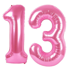 Kelfuoya pink number 13 balloon for vibrant party decor and memorable photos.