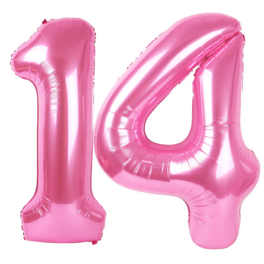 Kelfuoya pink number 14 balloon for a bold birthday display.