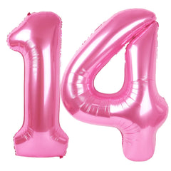 Kelfuoya pink number 14 balloon for a bold birthday display.