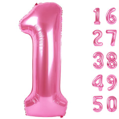 Kelfuoya pink number 17 balloon party decor for anniversaries.