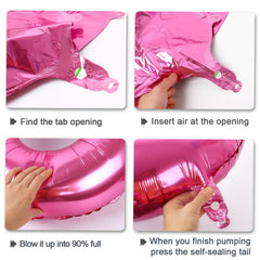 Kelfuoya pink number 20 balloon inflated on display for events