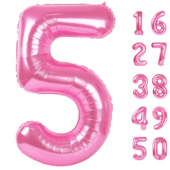 Kelfuoya pink number 5 balloon 40-inch for a striking birthday centerpiece.