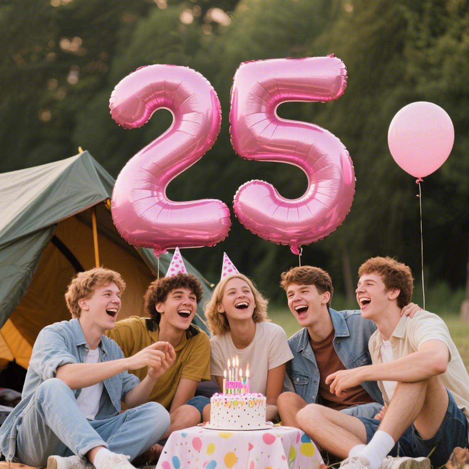 Kelfuoya pink number 5 balloon at a party for a bold milestone moment.