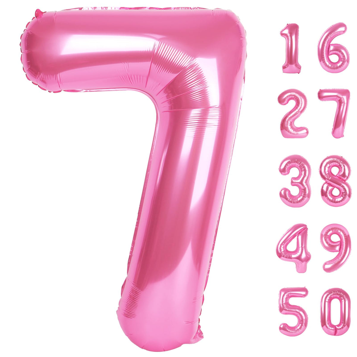 Kelfuoya pink number 7 balloon 40-inch for stunning photo backdrops.