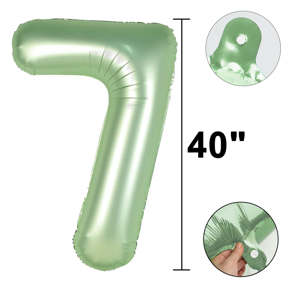 Kelfuoya portrait-ready number 7 balloon for family photos