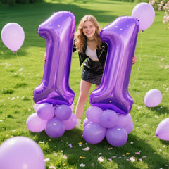 Kelfuoya purple foil balloon adds vibrant color to photo-worthy party moments.