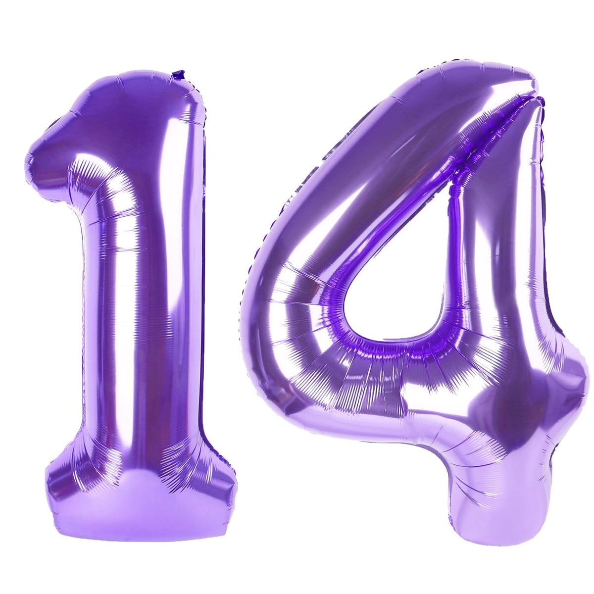 Kelfuoya purple-number-14 balloon 40-inch for striking birthday decorations.