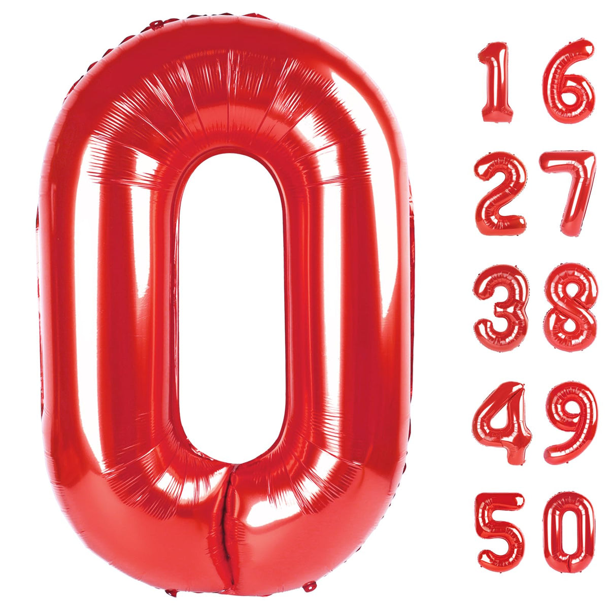 Kelfuoya Red 0 40-inch balloon on wall creates bold photo backdrop