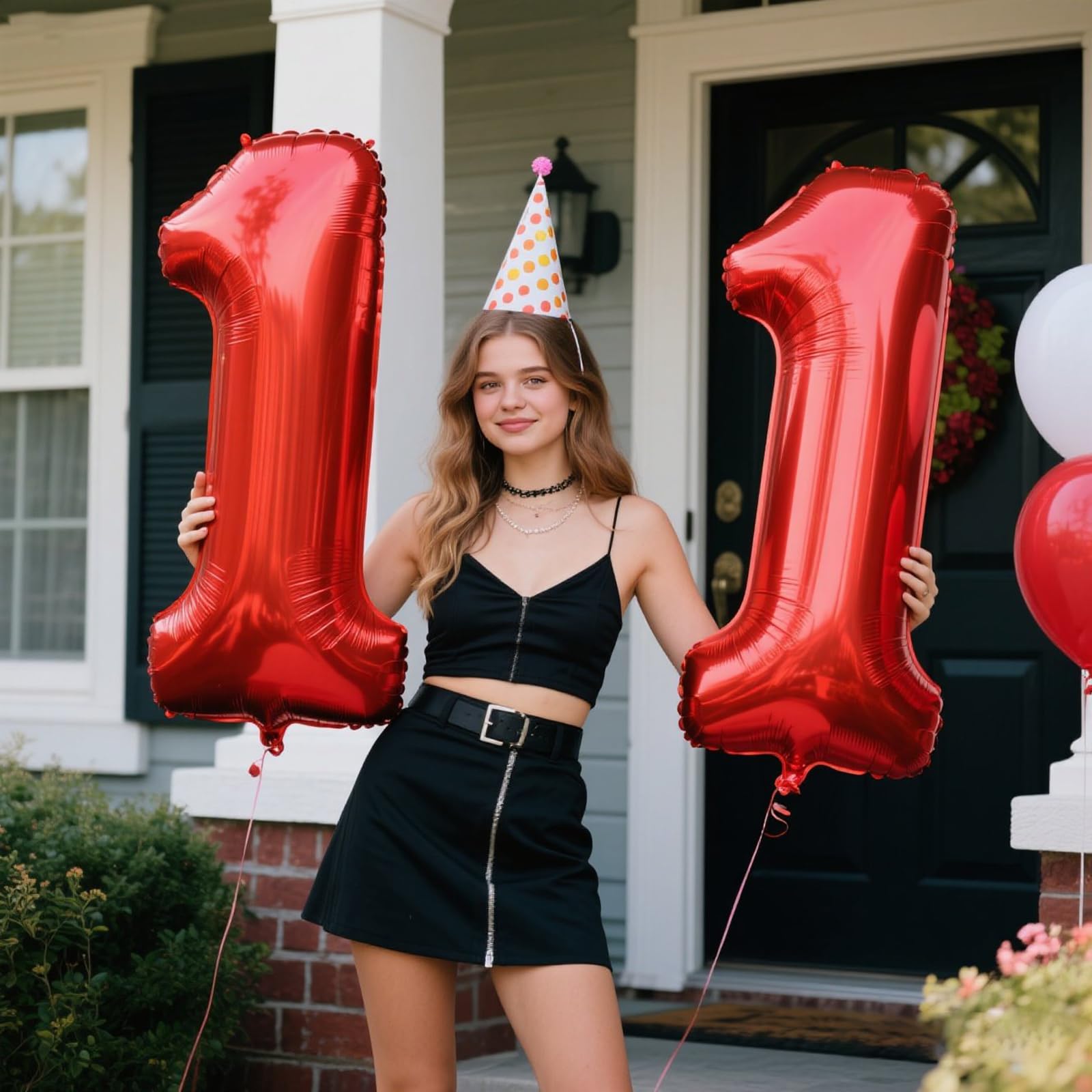 Kelfuoya red foil number 1 balloon enhances decor with lasting color.