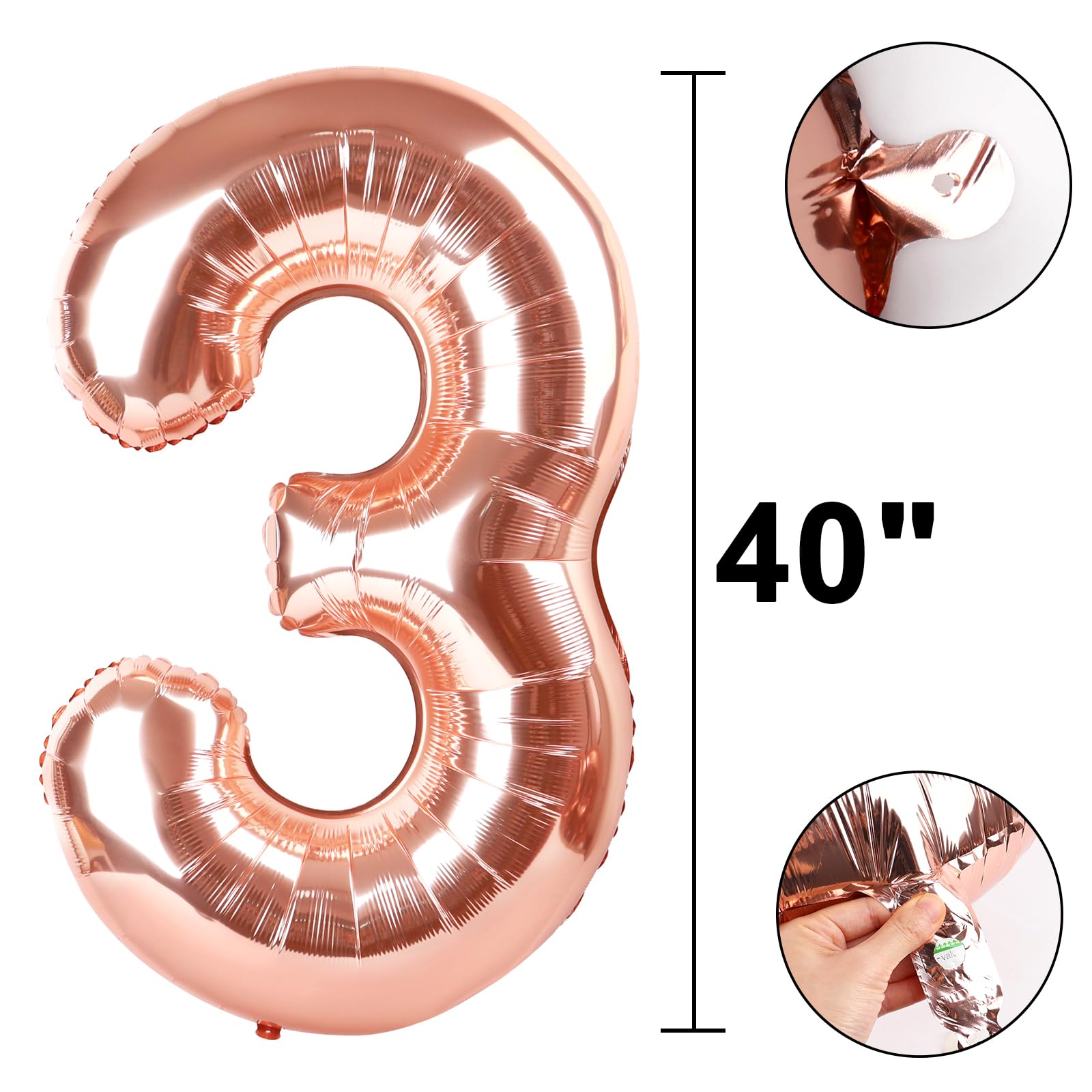 Kelfuoya rose gold 23 balloon idea for anniversary decor