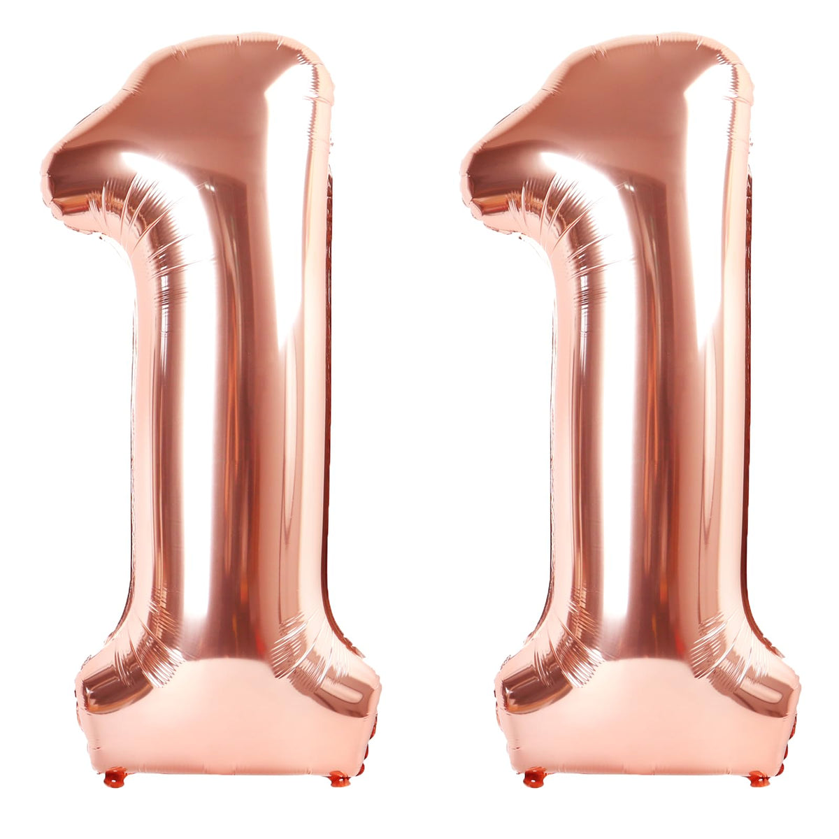 Kelfuoya rose gold 40-inch number 11 balloon front view for party centerpiece
