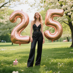 Kelfuoya rose gold number 25 balloon suitable for indoor and outdoor use
