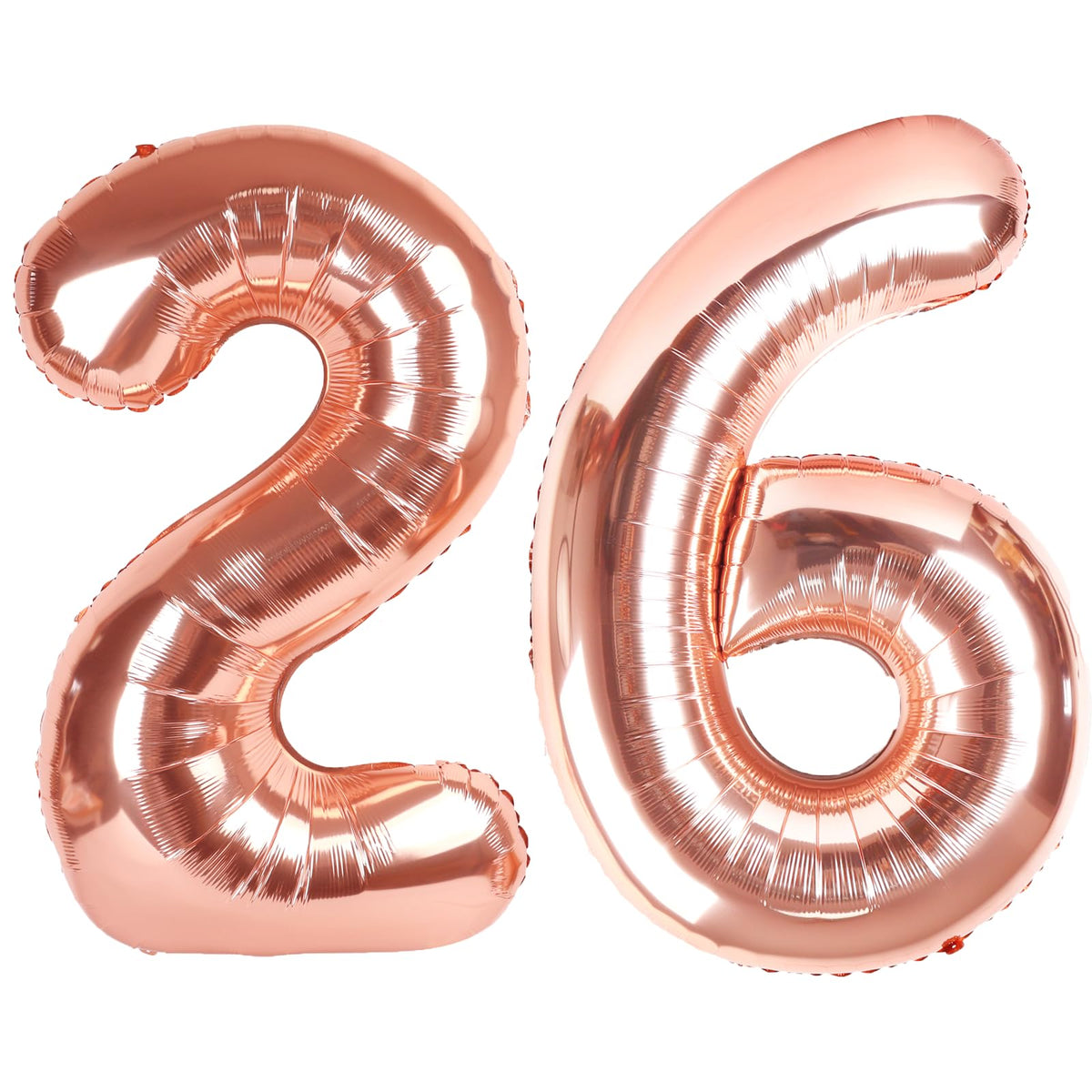 Kelfuoya rose gold number 26 balloon for elegant birthday or anniversary celebrations