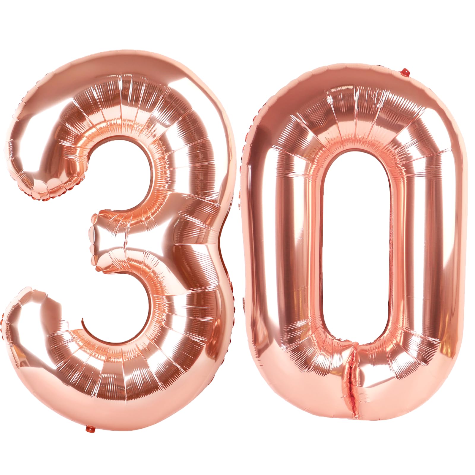 Kelfuoya rose gold 30 balloon 40-inch front view for a stunning party backdrop