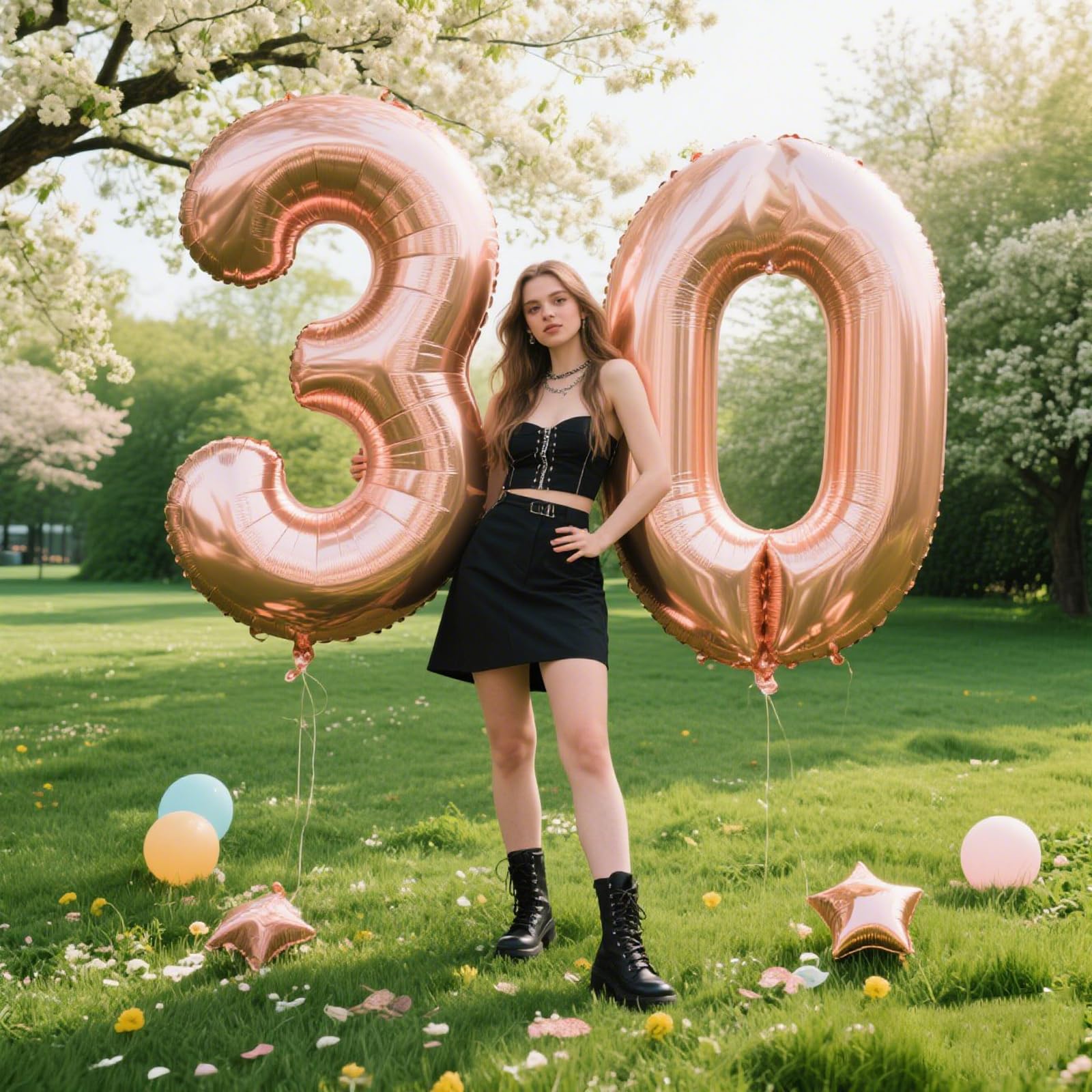 Kelfuoya rose gold 30 balloon 40-inch packaged and ready to ship
