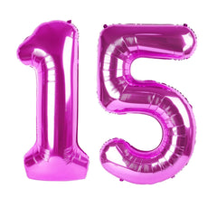 Kelfuoya rose purple 15 balloon giant display for birthdays and anniversaries.