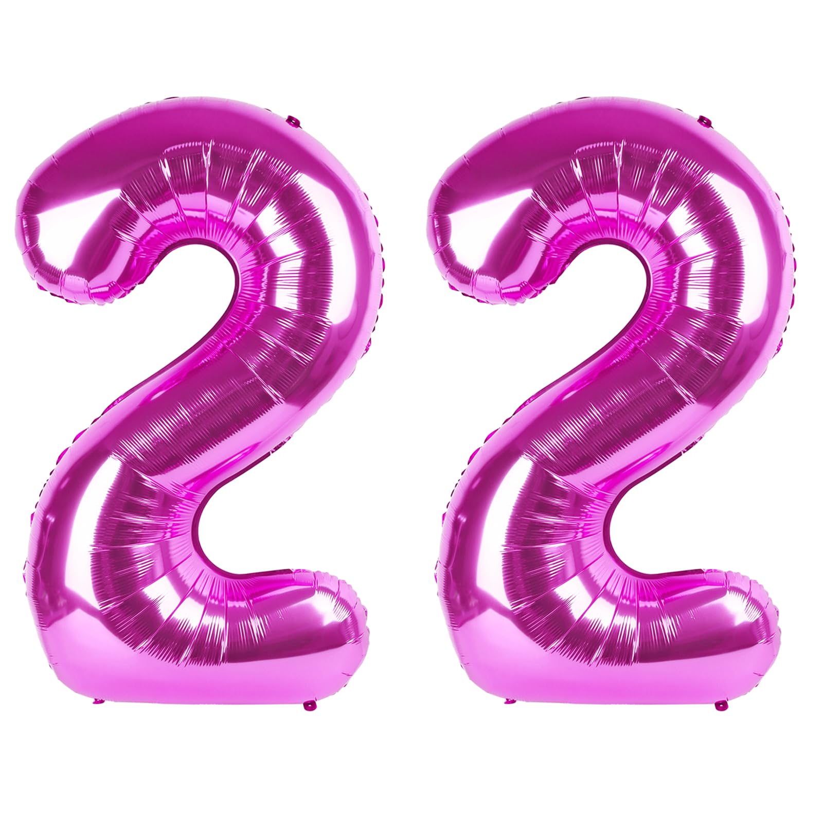 Kelfuoya rose purple 22 balloon, giant foil number 40in, ideal for bold party decor.
