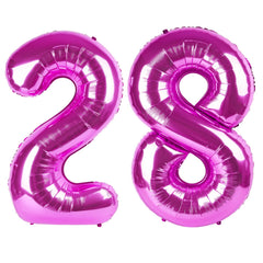Kelfuoya rose purple 28 balloon as a bold 40-inch birthday centerpiece