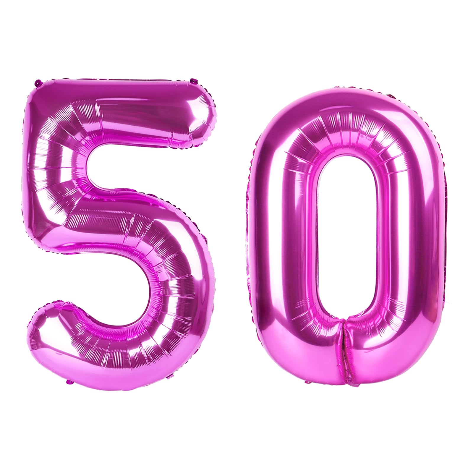 Kelfuoya rose purple 50 balloon 40-inch foil balloon creates a striking birthday backdrop.