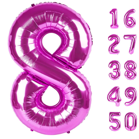 Kelfuoya rose purple 8-balloon hero shot for birthdays and anniversaries.