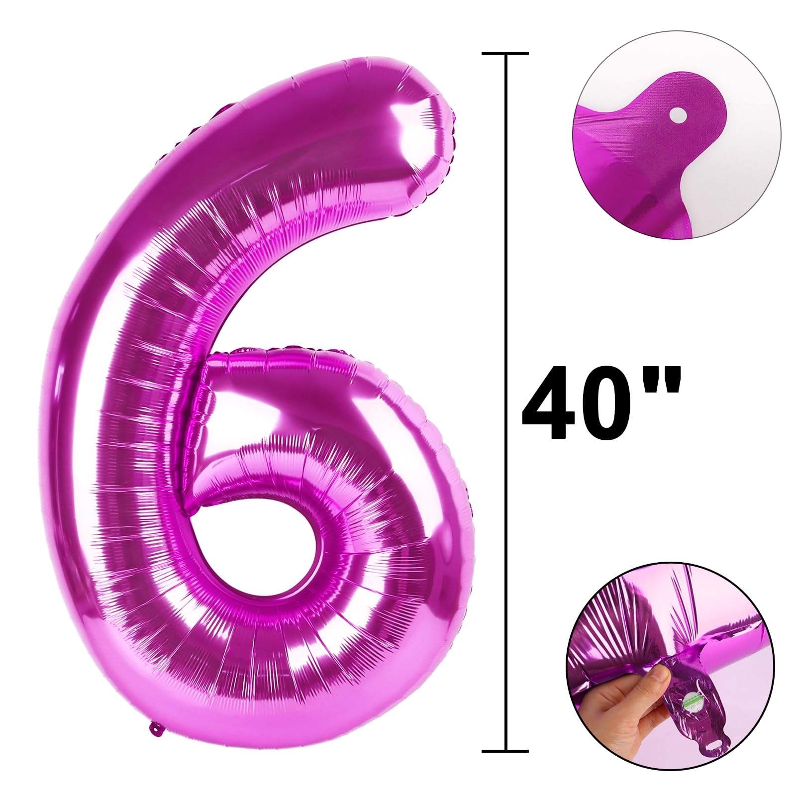 Kelfuoya rose purple foil number collection for versatile themes.
