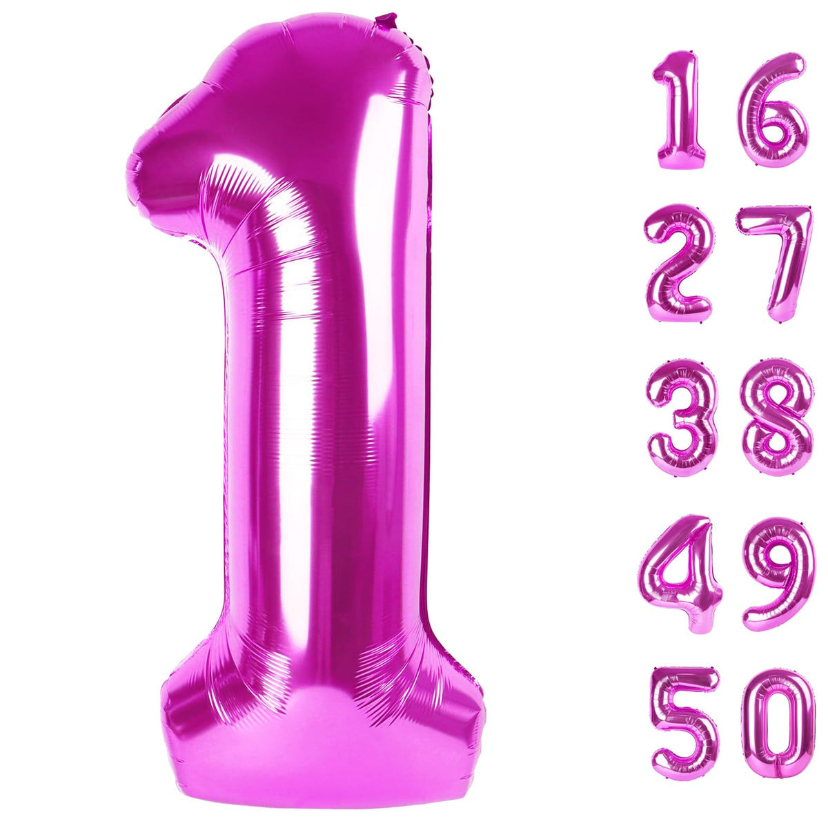 Kelfuoya rose purple number 1 balloon for a sparkling milestone celebration.